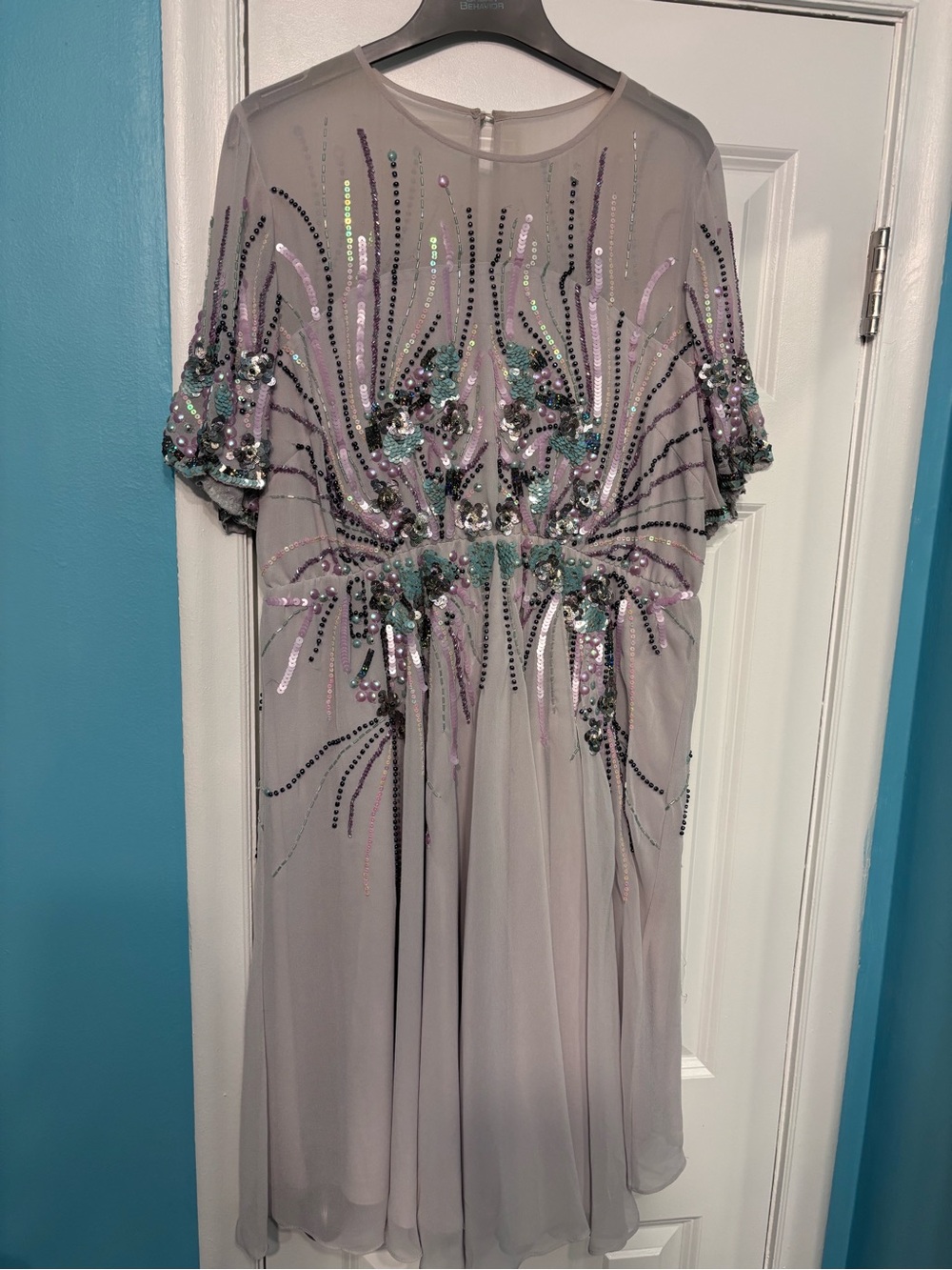 ASOS Lavender Beaded Embellished Cocktail Dress